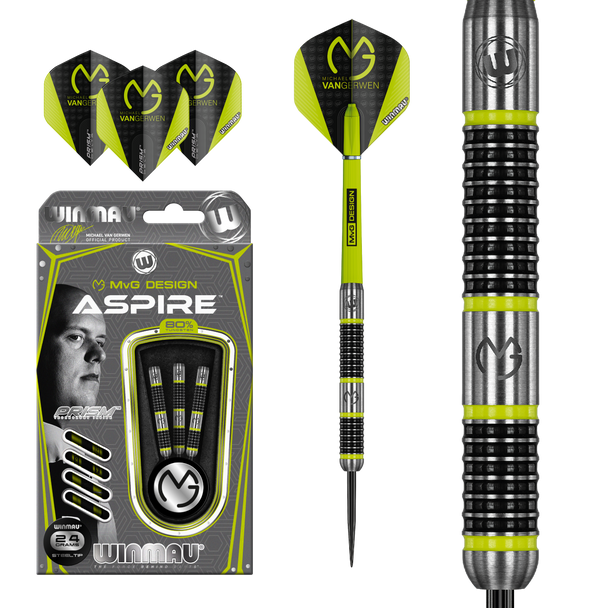 Winmau MVG Aspire Steel Tip Darts - 24g