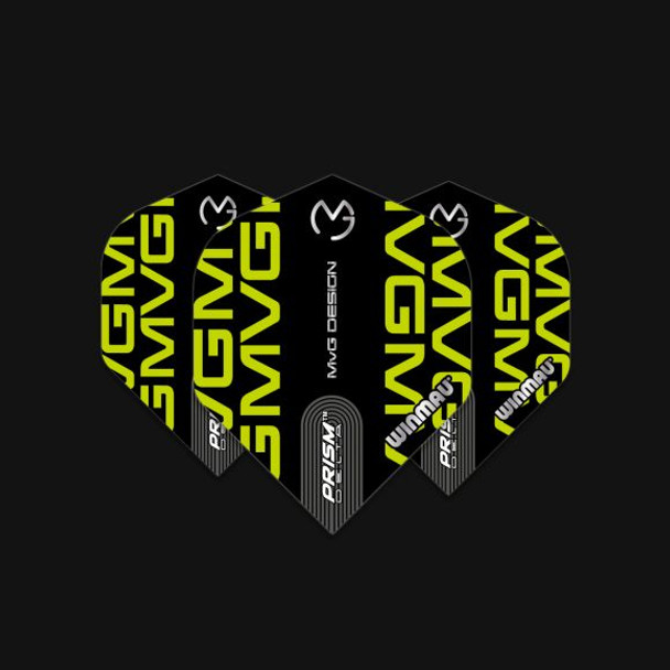 Winmau MvG Prism Delta Dart Flights - No2 (Standard) - Black Print