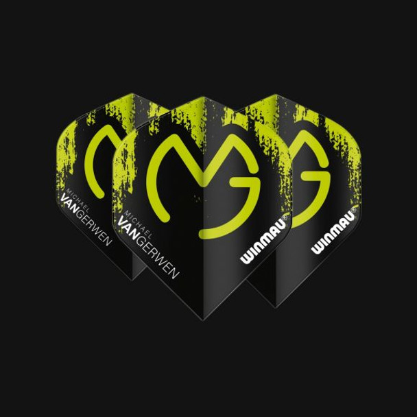 Winmau MvG Mega Standard Flights - No2 (Standard) - Green & Black