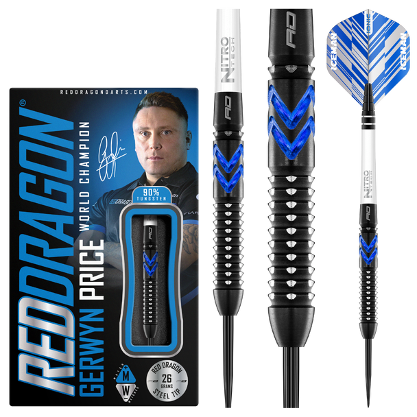 Red Dragon Gerwyn Price Blue Ice Special Edition 26g Steel Tip Darts