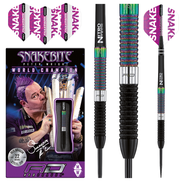 Red Dragon Peter Wright World Champion Diamond Edition 22g Darts Steel Tip Darts