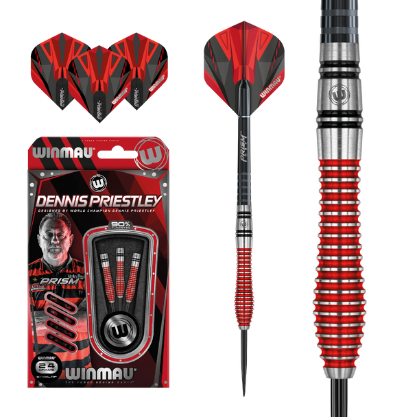 Winmau Dennis Priestley Special Edition Steel Tip Darts 24g