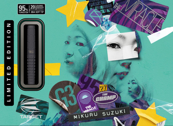 Target Mikuru Suzuki The Miracle Gen 3 20.5g Black Limited Edition Soft Tip Darts