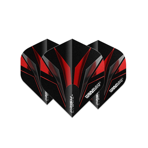 Winmau Prism Alpha Standard Dart Flight - Black, Red & Grey