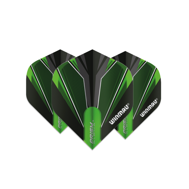 Winmau Prism Alpha Standard Dart Flight - Black, Green & Grey