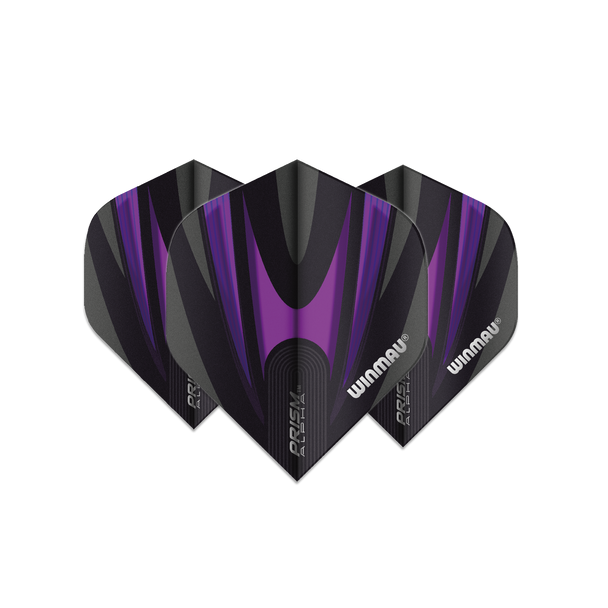 Winmau Prism Alpha Standard Flight - Black, Purple & Grey