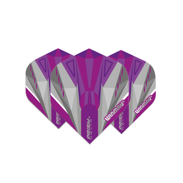 Winmau Prism Delta Standard Dart Flight - Purple & Grey