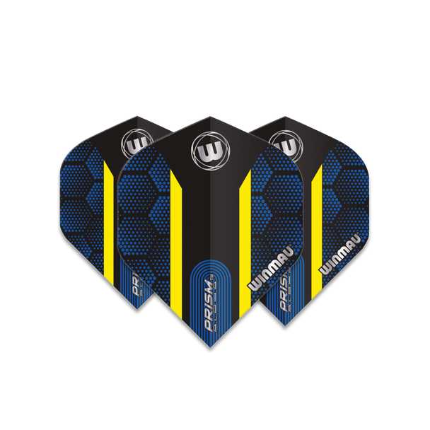 Winmau Prism Alpha Standard Dart Flight - Black, Blue & Green Logo