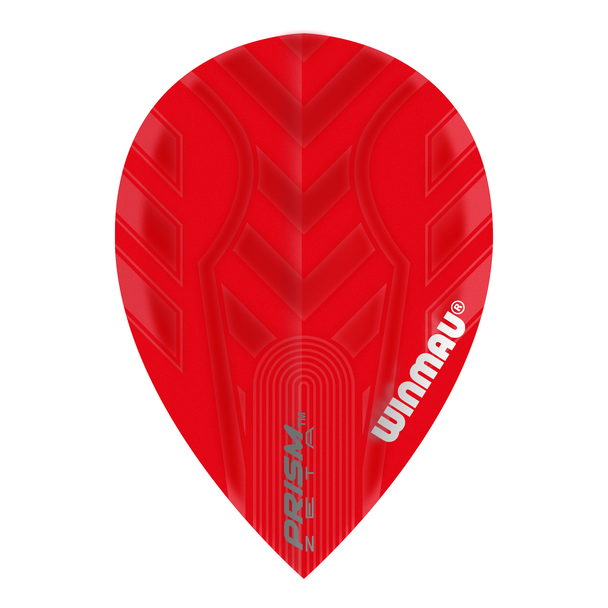 Winmau Prism Zeta Pear Dart Flight - Red