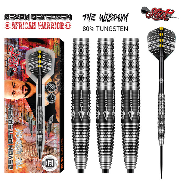 Devon Petersen Wisdom Steel Tip Darts 25g BB