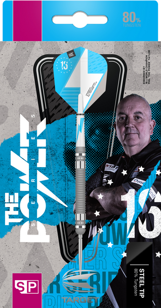 Phil Taylor Power Series 80% 23g Silver SP Steel Tip Darts