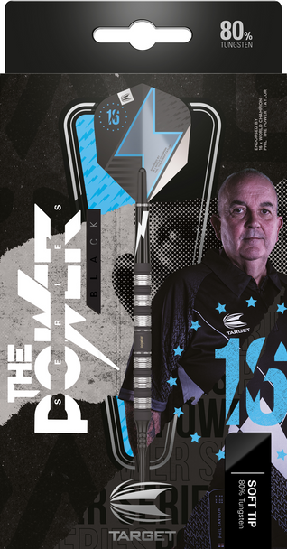 Phil Taylor Power Series 80% 18g Black Soft Tip Darts