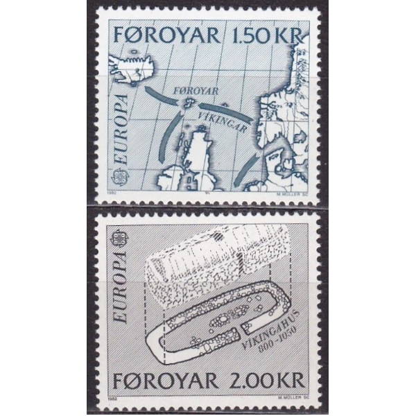 Faroe Islands Scott #81-82 VF MNH
