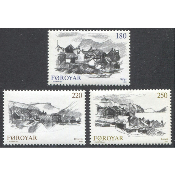 Faroe Islands Scott #83-85 VF MNH