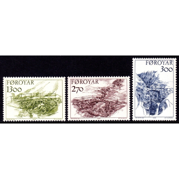 Faroe Islands Scott #149-51 VF MNH