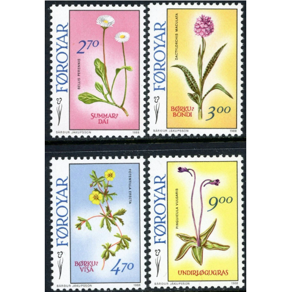 Faroe Islands Scott #169-72 VF MNH
