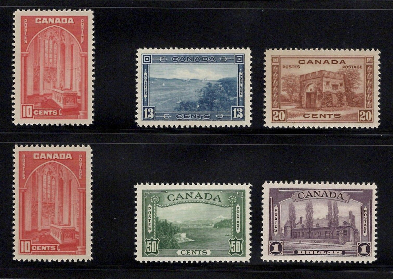 Canada Scott #241-45, 241a VF MNH