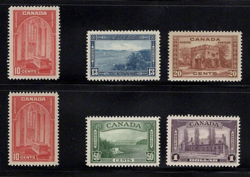 Canada Scott #241-45, 241a VF MNH