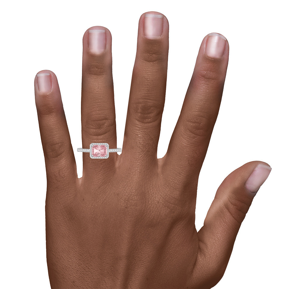 Marzell 2 7/8 ct tw. Lab Grown Radiant Solitaire Pink Diamond