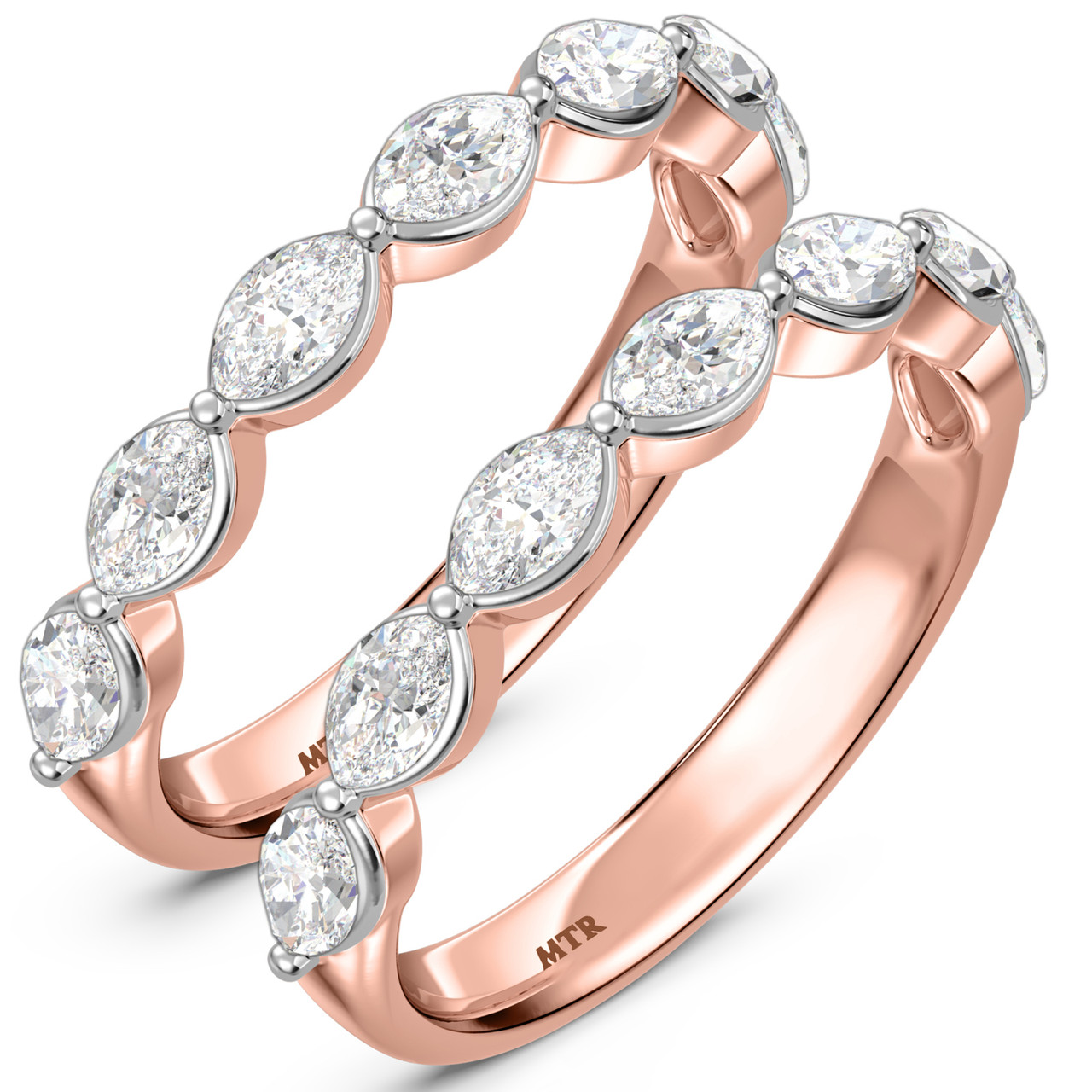 Jiana 1 3/8 ct tw. Lab Grown Diamond Same Sex Ladies Band Set 14K Jiana 1 3/8 ct tw. Lab Grown Diamond Same Sex Ladies Band Set 14K