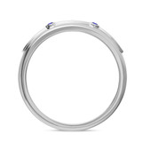 Photo of Ixora 1 3/8 Carat T.W. Sapphire and Diamond Trio Matching Wedding Ring Set 10K White Gold [BT1000WM]