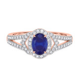 Photo of Bellerose 1 1/3 Carat T.W. Sapphire and Diamond Trio Matching Wedding Ring Set 10K Rose Gold [BT1001RE-C000]