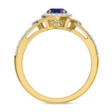 Photo of Bellerose 1 1/3 CT. T.W. Sapphire and Diamond Trio Matching Wedding Ring Set 14K Yellow Gold [BT1001YE-C000]