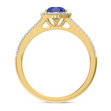 Photo of Lita 1 3/8 Carat T.W. Sapphire and Diamond Trio Matching Wedding Ring Set 14K Yellow Gold [BT1003YE-C000]
