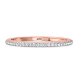 Photo of Ixora 1/4 CT. T.W. Sapphire and Diamond Matching Wedding Band Set 10K Rose Gold [BT1000RL]