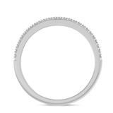 Photo of Ixora 1/4 CT. T.W. Sapphire and Diamond Matching Wedding Band Set 14K White Gold [BT1000WL]