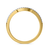 Photo of Bellerose 1/4 CT. T.W. Sapphire and Diamond Matching Wedding Band Set 10K Yellow Gold [BT1001YL]