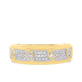 Photo of Amira 3/8 ct tw. Black Diamond (Treated) Wedding Band Set 14K Yellow Gold [BT211YM]