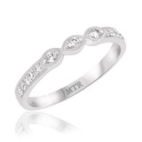 Photo of Khadija 1/2 ct tw. Diamond Wedding Band Set 14K White Solid Gold [BT213WL]