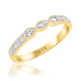 Photo of Khadija 1/2 ct tw. Diamond Wedding Band Set 14K Yellow Solid Gold [BT213YL]