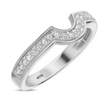 Photo of Salima 1/2 ct tw. Diamond Wedding Band Set 10K White Solid Gold [BT215WL]