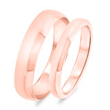 Photo of Soraya 5/8 ct tw. Black Diamond (Treated) Wedding Band Set 10K Rose Gold [WB216R]