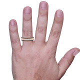 Photo of Soraya 5/8 ct tw. Black Diamond (Treated) Wedding Band Set 10K Rose Gold [BT216RM] [HT]