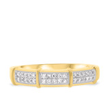 Photo of Xiamara 1/3 ct tw. Diamond Wedding Band Set 10K Yellow Solid Gold [BT219YM]