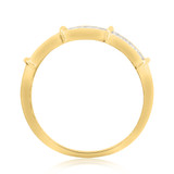 Photo of Xiamara 1/3 ct tw. Diamond Wedding Band Set 10K Yellow Solid Gold [BT219YM]