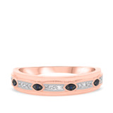 Photo of Farida 1/6 ct tw. Diamond Wedding Band Set 10K Rose Gold [BT222RM]