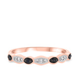 Photo of Farida 1/6 ct tw. Diamond Wedding Band Set 14K Rose Gold [BT222RL]