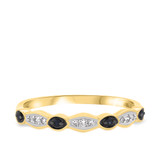 Photo of Farida 1/6 ct tw. Diamond Wedding Band Set 10K Yellow Gold [BT222YL]