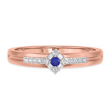 Photo of Lita 1/6 CT. T.W. Sapphire and Diamond Mens Wedding Band 10K Rose Gold [BT1003RM]