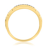 Photo of Aziza 1/5 ct tw. Sapphire Wedding Band Set 10K Yellow Gold [BT223YM]