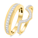 Photo of Mauve 2/3 ct tw. Diamond Wedding Band Set 14K Yellow Gold [WB225Y]