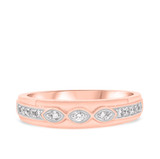Photo of Coral 3/8 ct tw. Diamond Wedding Band Set 10K Rose Gold [BT213RM]