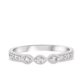 Photo of Khadija 1/4 ct tw. Diamond Ladies Band 10K White Solid Gold [BT213WL]