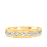 Photo of Coral 3/8 ct tw. Diamond Wedding Band Set 14K Yellow Gold [BT213YM]