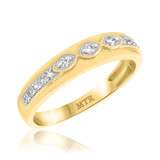 Photo of Coral 3/8 ct tw. Diamond Wedding Band Set 14K Yellow Gold [BT213YM]