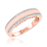 Photo of Orchid 3/4 ct tw. Diamond Wedding Band Set 14K Rose Gold [BT218RM]